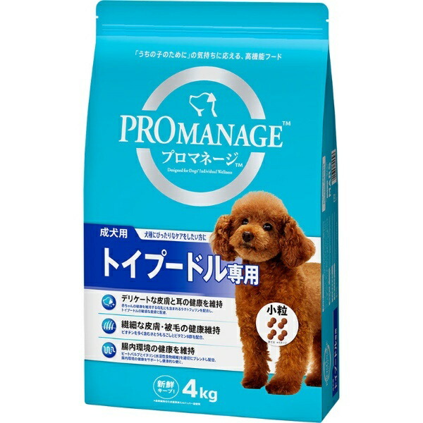 Pro Manage Dog Food for Adult Dogs Toy Poodle Formula 4 Kilograms (x 1)