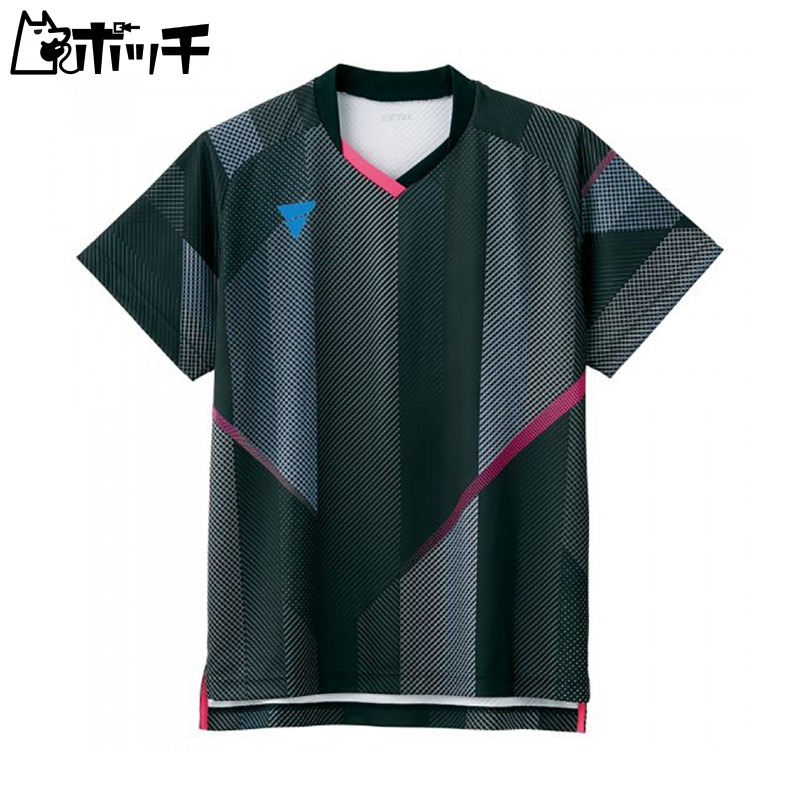VICTAS Table Tennis Game Shirt V-GS203 Unisex Approved for Official Matches Black (0020) 2XL 031487