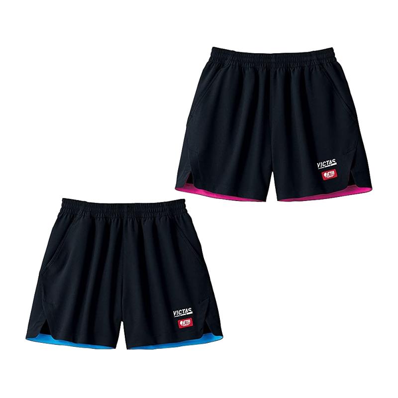 [VICTUS] Table Tennis Pants Inside Hem Color Game Pants (INSIDE HEM COLOR GP) Unisex Black/Turquoise (1051) XL 622102
