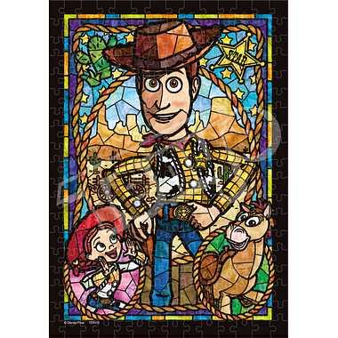 Tenyo 266-Piece GYUTTO Series Jigsaw Puzzle Toy Story Woody Stained Glass Art (18.2x25.7cm) DSG-266-976 Includes Service Card