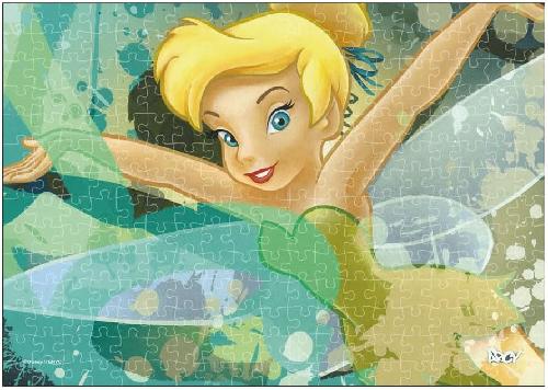 Tenyo 266-Piece GYUTTO Series Jigsaw Puzzle Disney Tinker Bell Stained Glass Art (18.2x25.7cm) DSG-266-980 Includes Service Card