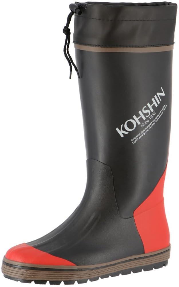 [Kohshin Rubber] Rain Boots, Rain Shoes, Rain Boots, Safety Boots, Lightweight Standard, Moisture-Wicking KOHSHIN LM-04 B0042CJ Black Small