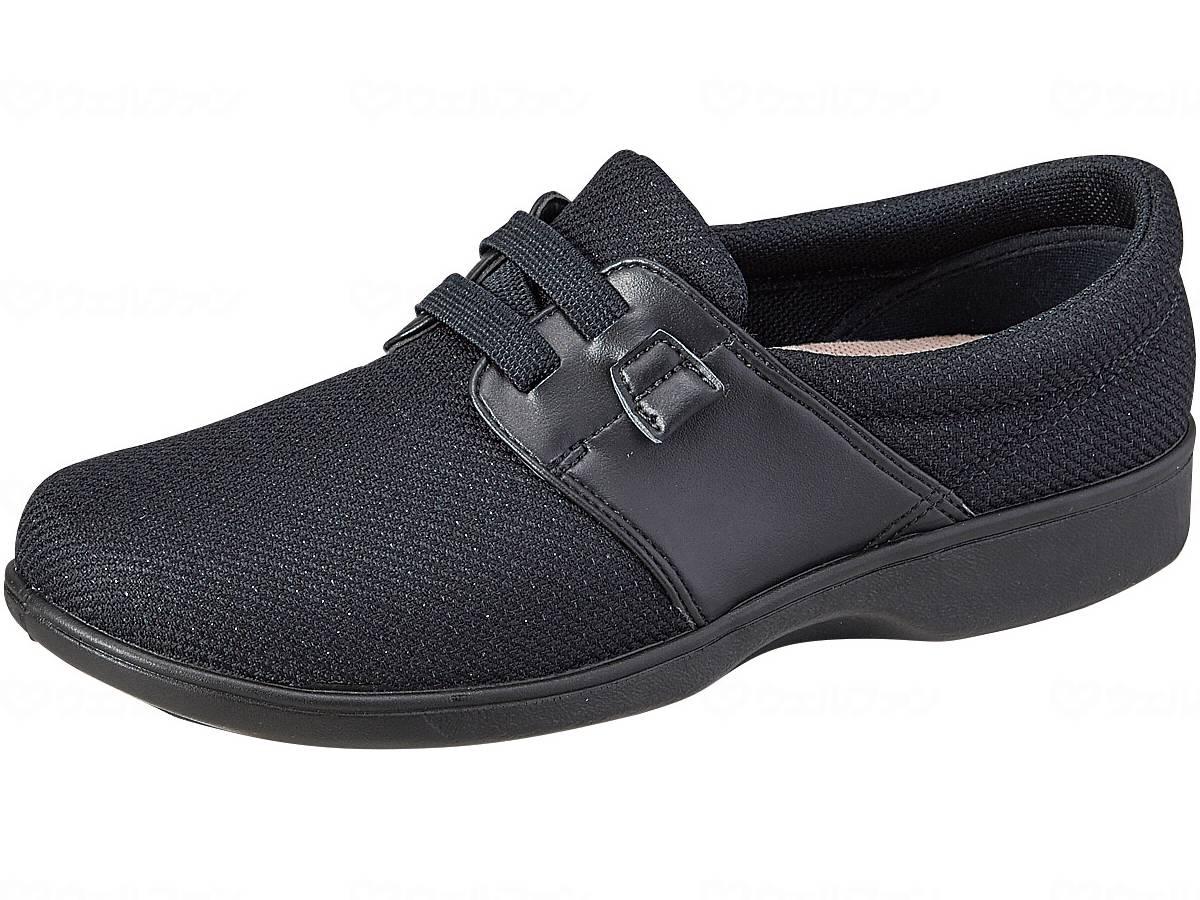 [Moonstar] Sneakers Made in Japan Wide Fit 3E Lightweight Rubber Laces 22~25cm Women's Easy L018 Black 25.0cm