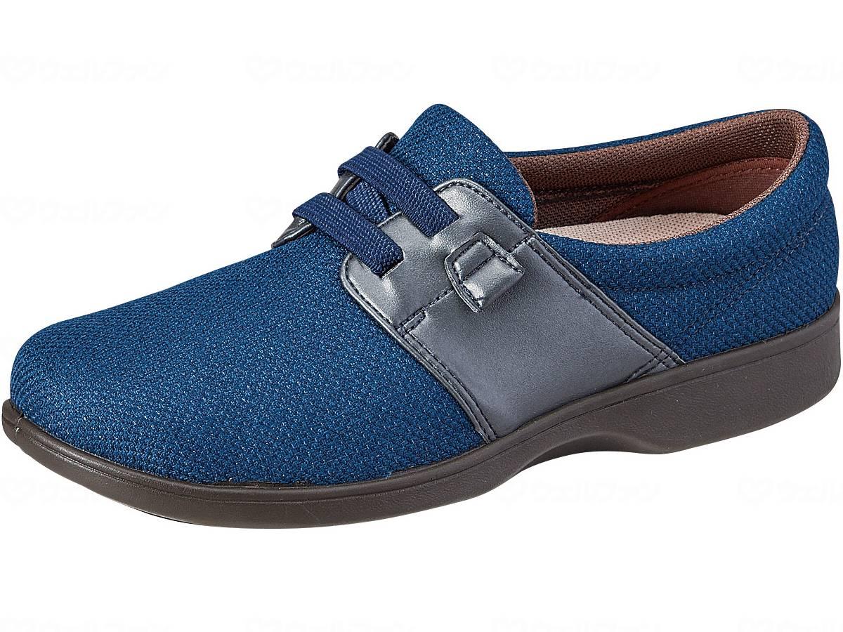 [Moonstar] Sneakers Made in Japan Wide Fit 3E Lightweight Rubber Laces 22~25cm Women's Easy Fit L018 Blue 24.5cm