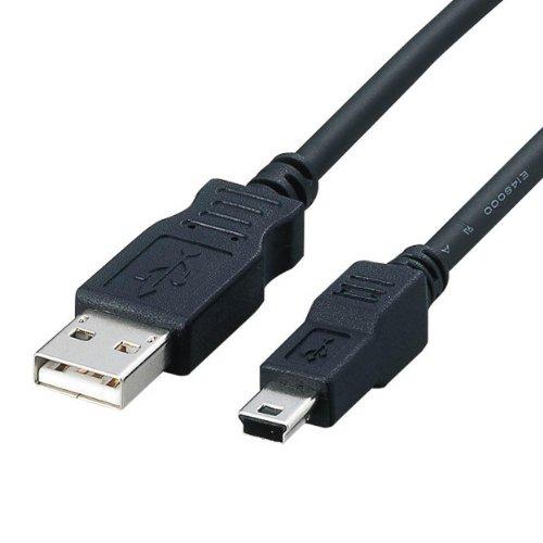 ELECOM USB Cable  USB 2.0 (USB Type-A Male to miniB Male) Ferrite Core Built-in 1.8m USB-FSM518