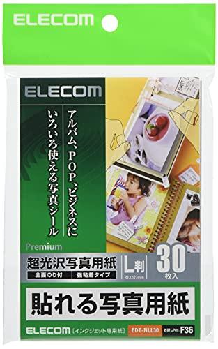 ELECOM Photo Sticker Glossy L Size No-Cut 30 Sheets EDT-NLL30