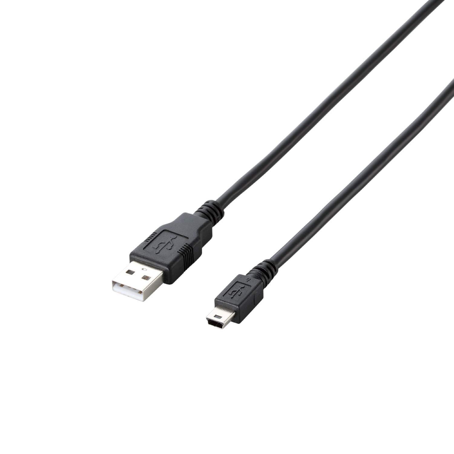 ELECOM RoHS Directive Compliant & Eco-Friendly Packaging Eco USB Cable USB 2.0 A-to-miniB Type 5m Black U2C-JM50BK
