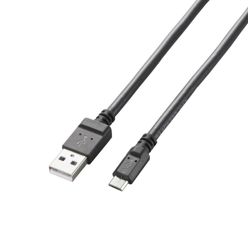 ELECOM Micro USB Cable microUSB Standard Fast Charging Compatible [Features easy-to-identify trapezoidal connectors] Data Transfer & Charging 2A Output 0.8m Black MPA-AMB2U08BK
