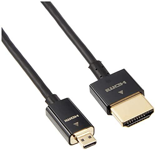 ELECOM micro HDMI Cable 1.5m 4K × 2K Compatible Super Slim Black CAC-HD14SSU15BK