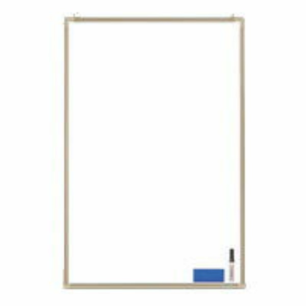 Wall-Mounted Whiteboard, Vertical Type (Enamel-Coated Steel with Aluminum Frame), 1 Sheet CR-WB215