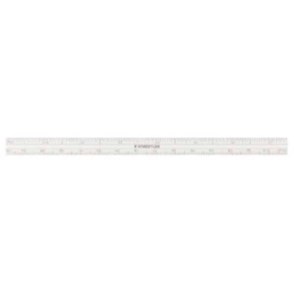 STAEDTLER Ruler Triangular Scale Aluminum 0 Start Silver 561 7-81