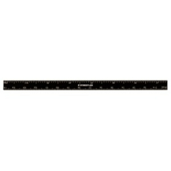 STEDLER Ruler Triangular Scale Aluminum 0 Start Black 561 7-9 Black