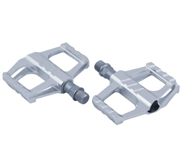 NOGUCHI Aluminum Pedal [NPR-1] for Road/Cross Bikes Anodized Finish, Silver NPR-1