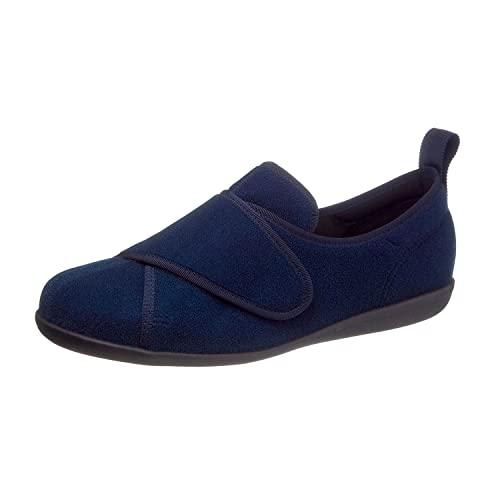 [Kaiho Shugi] Caregiver Shoes Indoor Use Wide Width KHS L141RS Women's Navy Pile 24.5 cm 4E
