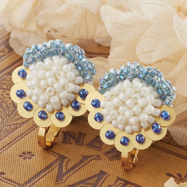 TOHO Bead Kit MAISON DE BRODERIE Bead Embroidery Accessory Kit FLOWER Earrings 1 MDB-5