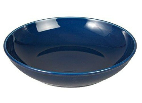 Saikaitoki Hasami Ware Common Bowl Plate Navy Diameter approx. 21cm Microwave and Dishwasher Safe Made in Japan 13237