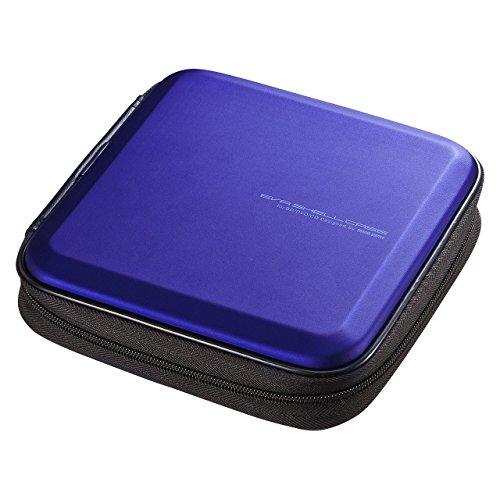 Sanwa Supply 24-Disc Capacity Blu-ray Disc Compatible Semi-Hard Case Blue FCD-WLBD24BL