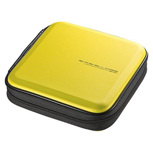 Sanwa Supply 24-Disc Capacity Blu-ray Disc Compatible Semi-Hard Case Yellow FCD-WLBD24Y