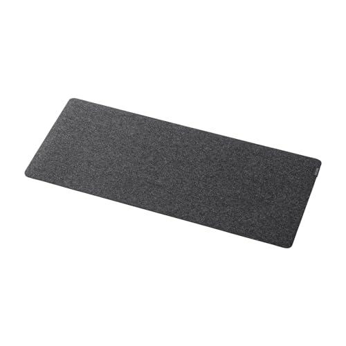 Sanwa Supply Desk Mat Felt Material (W600×D300mm) Scratch & Stain Protection Black MPD-FLT2BK