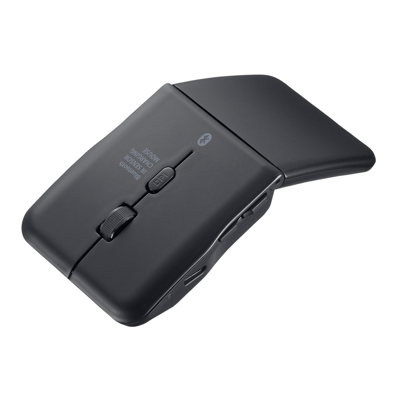 Sanwa Supply Silent Bluetooth 5.0 IR LED Mouse 5-Button Slim Black MA-BIS5116BK