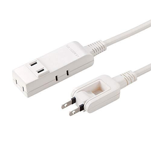 Sanwa Supply Power Strip 4 Outlets 0.2m Micro Mobile Tap Foldable Swing Plug White TAP-M802W