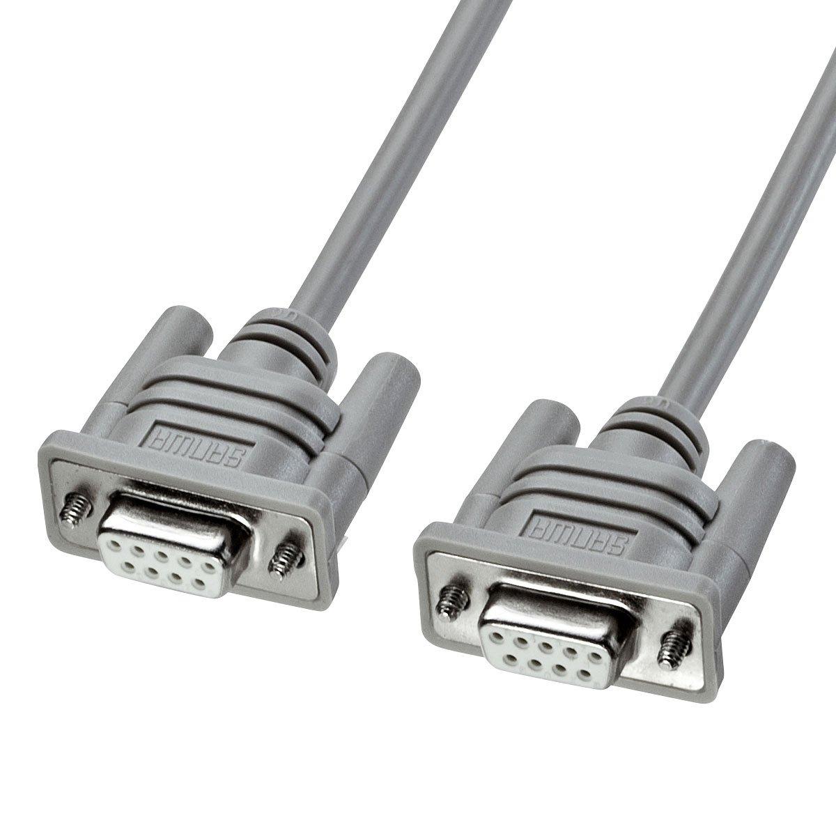 Sanwa Supply RS-232C Cable (Crossover) 0.75m D-sub 9-pin Female - D-sub 9-pin Female Light Gray KRS-403XF-07K2