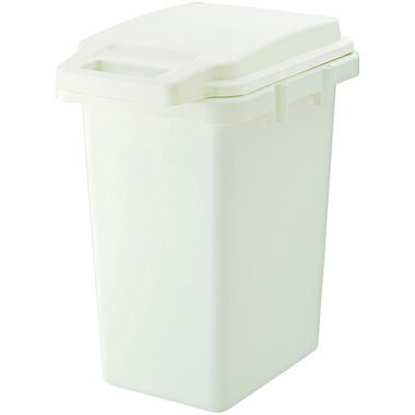 Squirrel Japanese-made Trash Can with Lid Antibacterial Pail Odor-proof 33JS White 33L