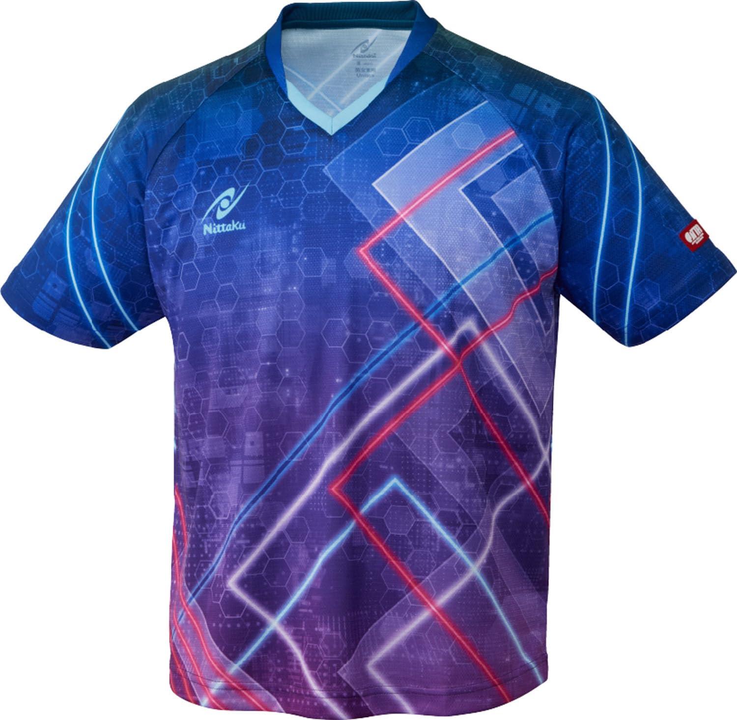 [Nittaku] Bright Neon Shirt Bright Neon Shirt J.T.T.A. (Japan Table Tennis Association) Official NW2212 Navy O