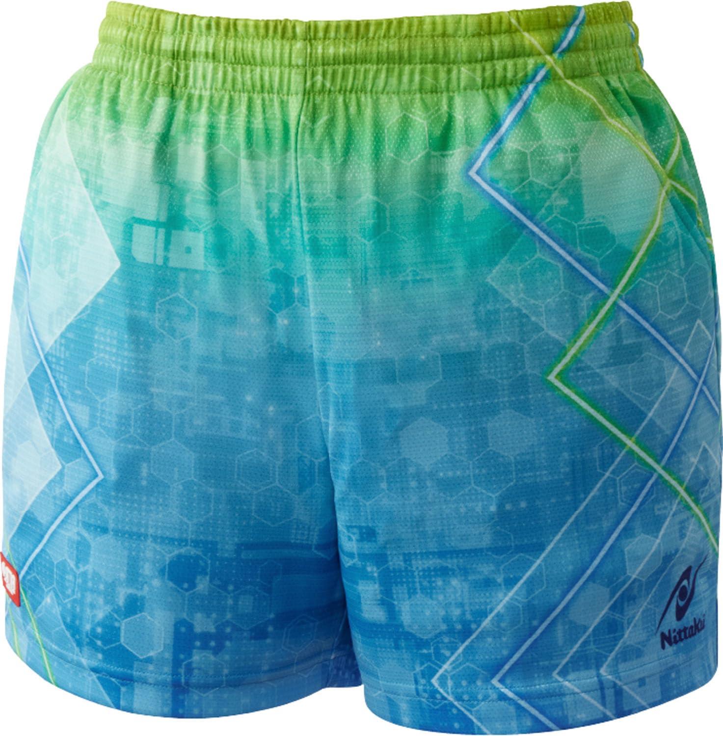 [Nittaku] Table Tennis Game Pants Bright Neon Shorts J.T.T.A. (Japan Table Tennis Association) Official NW2521 L Blue S