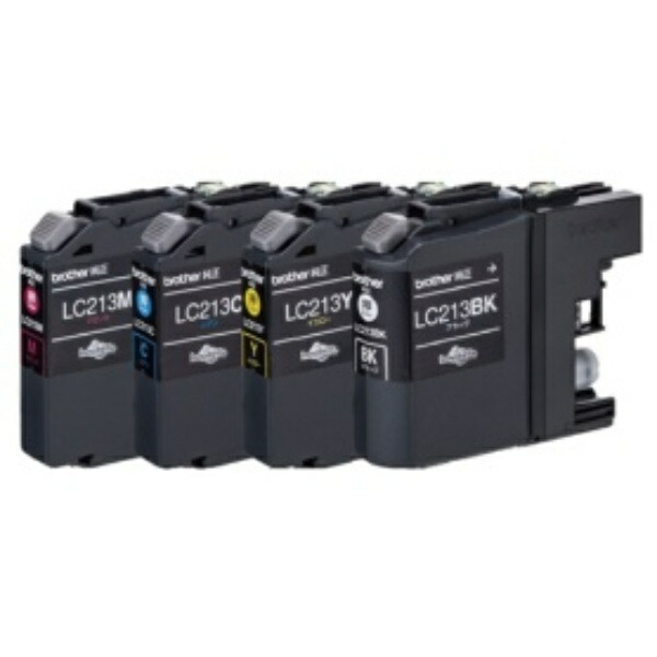 Brother Ink Cartridge 4-Color Pack LC213-4PK 1 Box (4 Cartridges: 1 of Each Color)