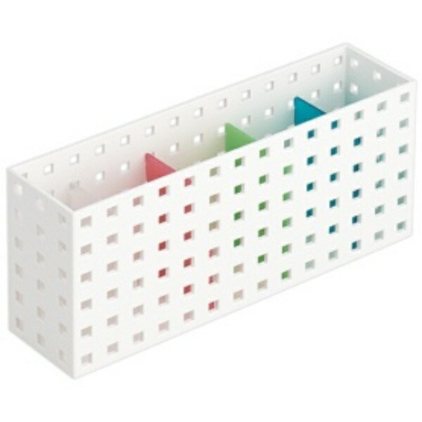 Like-it Storage Box Storage Case Multi-Stand Approx. Width 7 x Depth 28 x Height 12.5 cm White × Mix Made in Japan CB-9028S