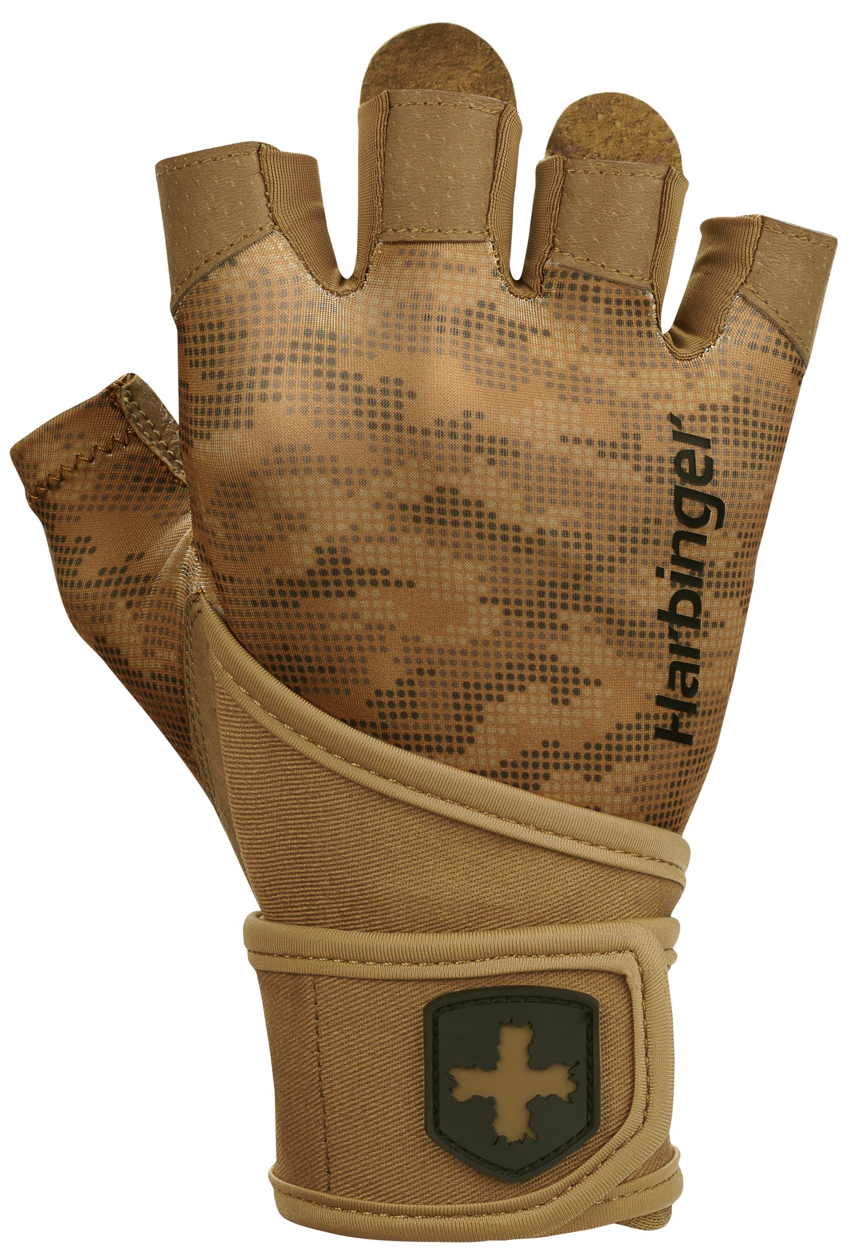 Harbinger Training Gloves for Weight Training and Heavy Lifting Pro Wrist Wrap Gloves 2.0 Brown S (Wrist Circumference: 17.8-19cm) 22287
