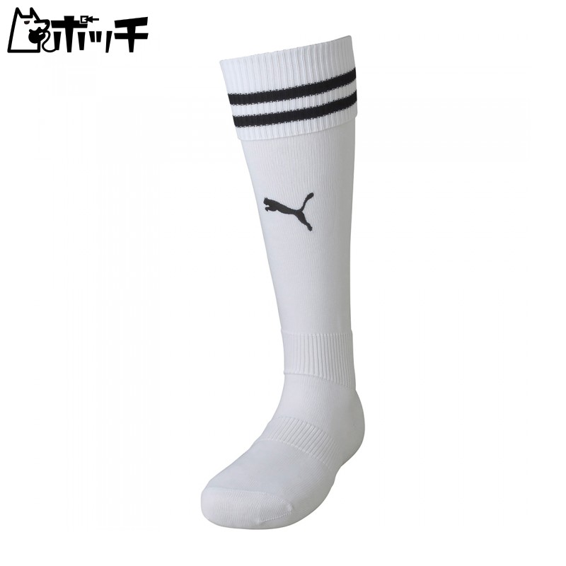 [PUMA] Soccerwear Lineiri Junior Stockings 729882 [Junior] Kids Fall/Winter 2024 Colors PUMA White/PUMA Black/Black (04) 16.0-18.0 cm