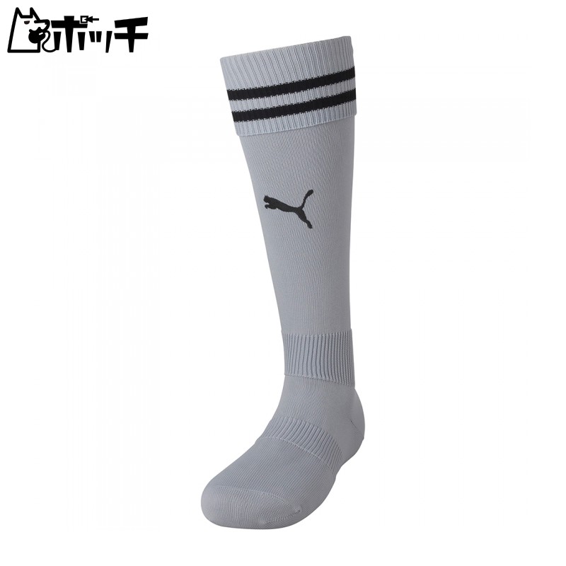 [PUMA] Soccerwear Lineiri Junior Stockings 729882 [Junior] Kids 2024 Fall/Winter Colorway PUMA Silver/PUMA Black (14) 22.0-24.0 cm