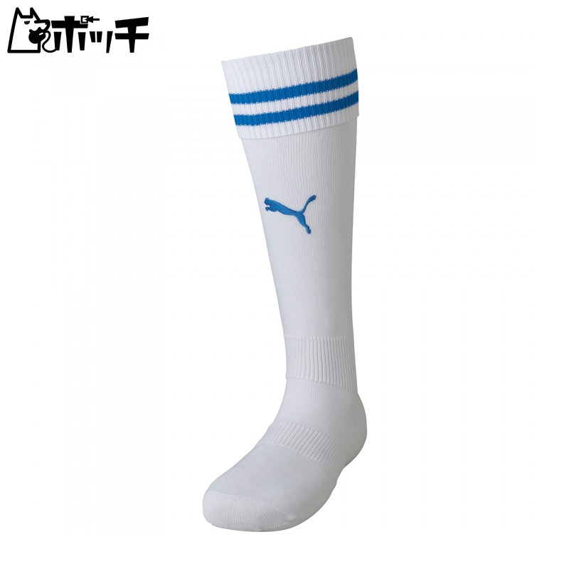 [PUMA] Soccerwear Lineiri Junior Stockings 729882 [Junior] Kids Fall/Winter 2024 Colors PUMA White/Electric Blue (10) 19.0-21.0 cm