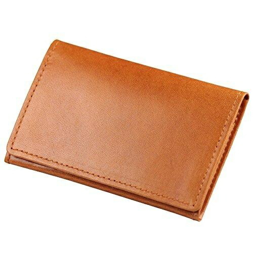 Hand-dyed Oil-Tanned Leather Business Card Holder Brown K20614230