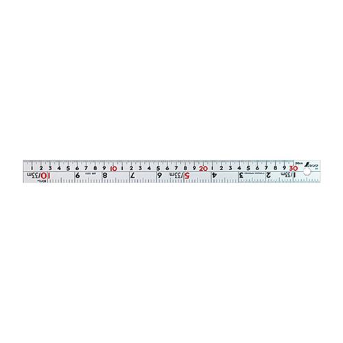 300mm Silver Straight Ruler (Dual Scale)