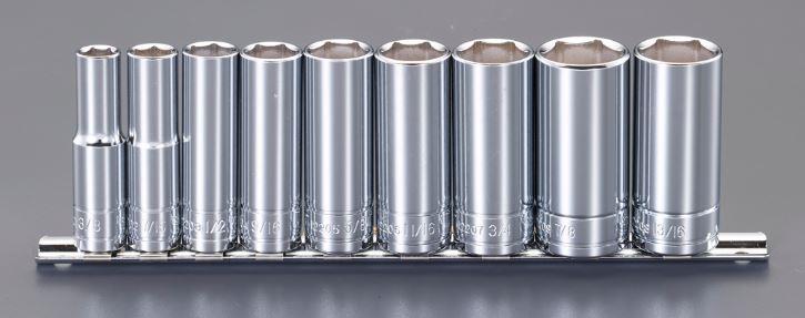 ESCO 3/8" Square Deep Socket Set EA617DL-100 [Sockets & Socket Sets]