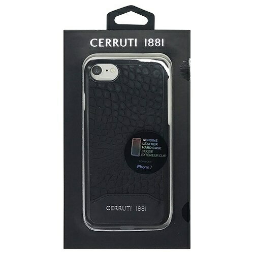 CERRUTI Crocodile Print Leather - Hard Case - Black CEHCP7MCBK