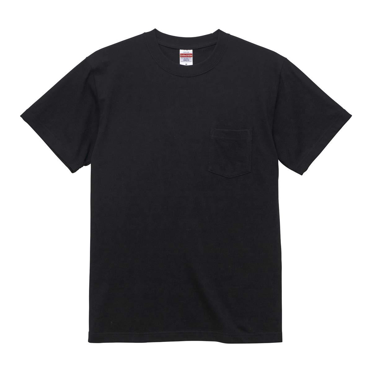 [United Athle] 5.6 oz High-Quality T-Shirt (with Pocket) Men's 500601 Black Japan S (Equivalent to Japan Size S)