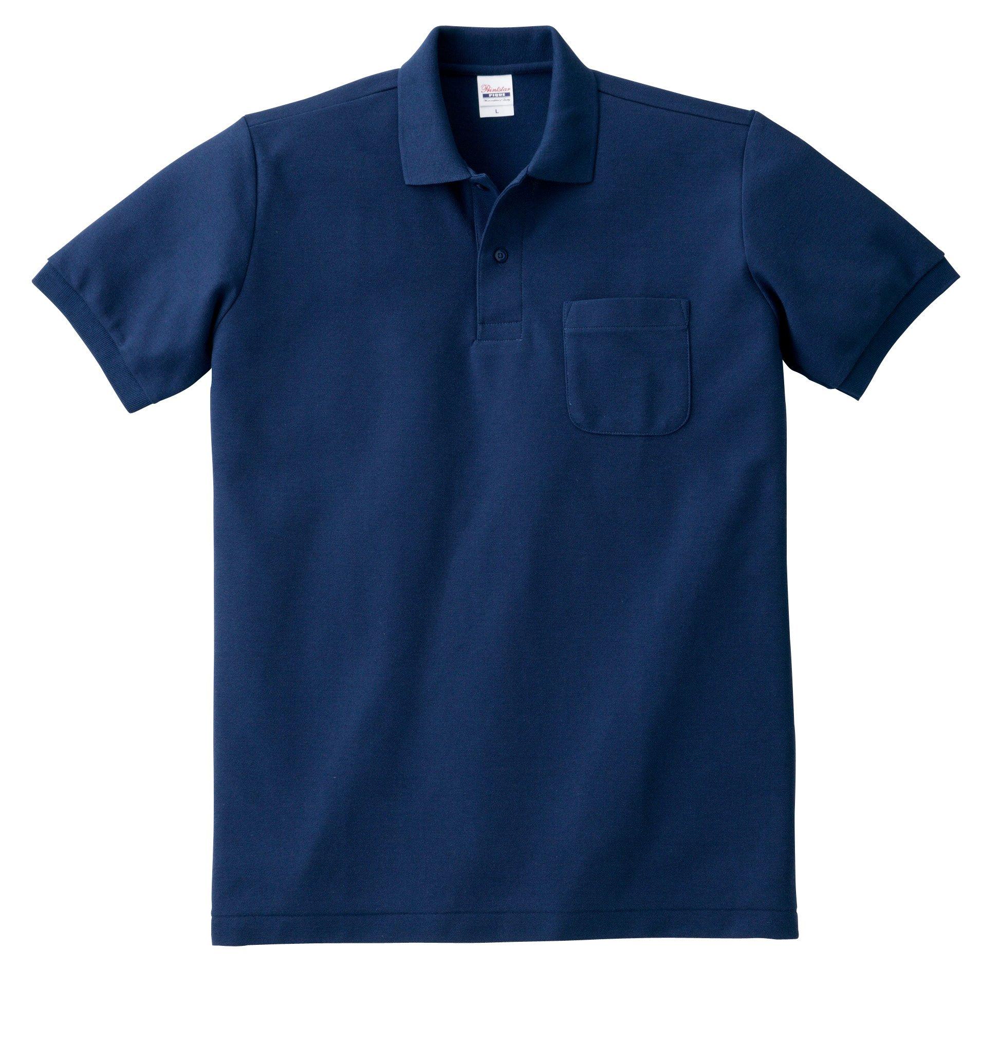 [Printstar] Short-Sleeve 5.8 oz. TC Piqué Polo Shirt [With Pocket] 00100-VP Men's Navy S (Equivalent to Japanese Size S)