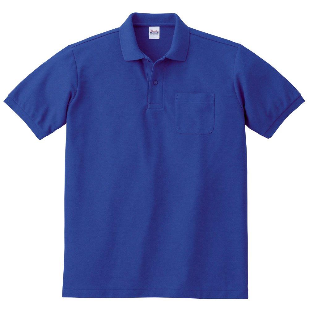 [Printstar] Short Sleeve 5.8 oz. TC Piqué Polo Shirt [With Pocket] 00100-VP Men's Royal Blue M (Equivalent to Japanese Size M)
