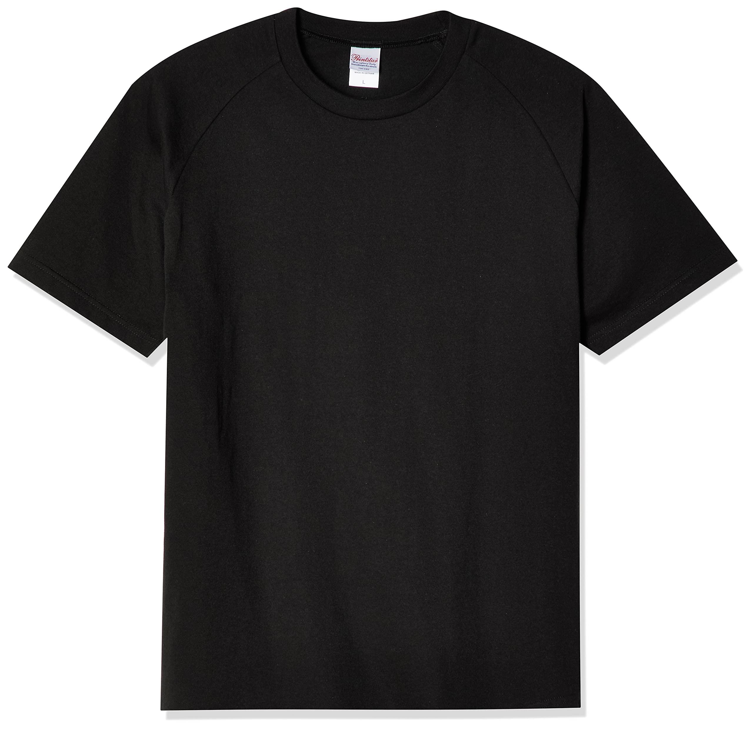 [Printstar] Short Sleeve 5.6 oz CRT Heavyweight Raglan T-Shirt Black Japan 2XL (Equivalent to Japanese Size 3L)