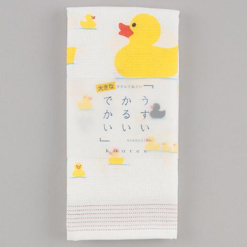 Contex Face Towel Cloth Calendar Large Towel Tenugui Large Duck Pink Approx. 58×120cm 52537-002