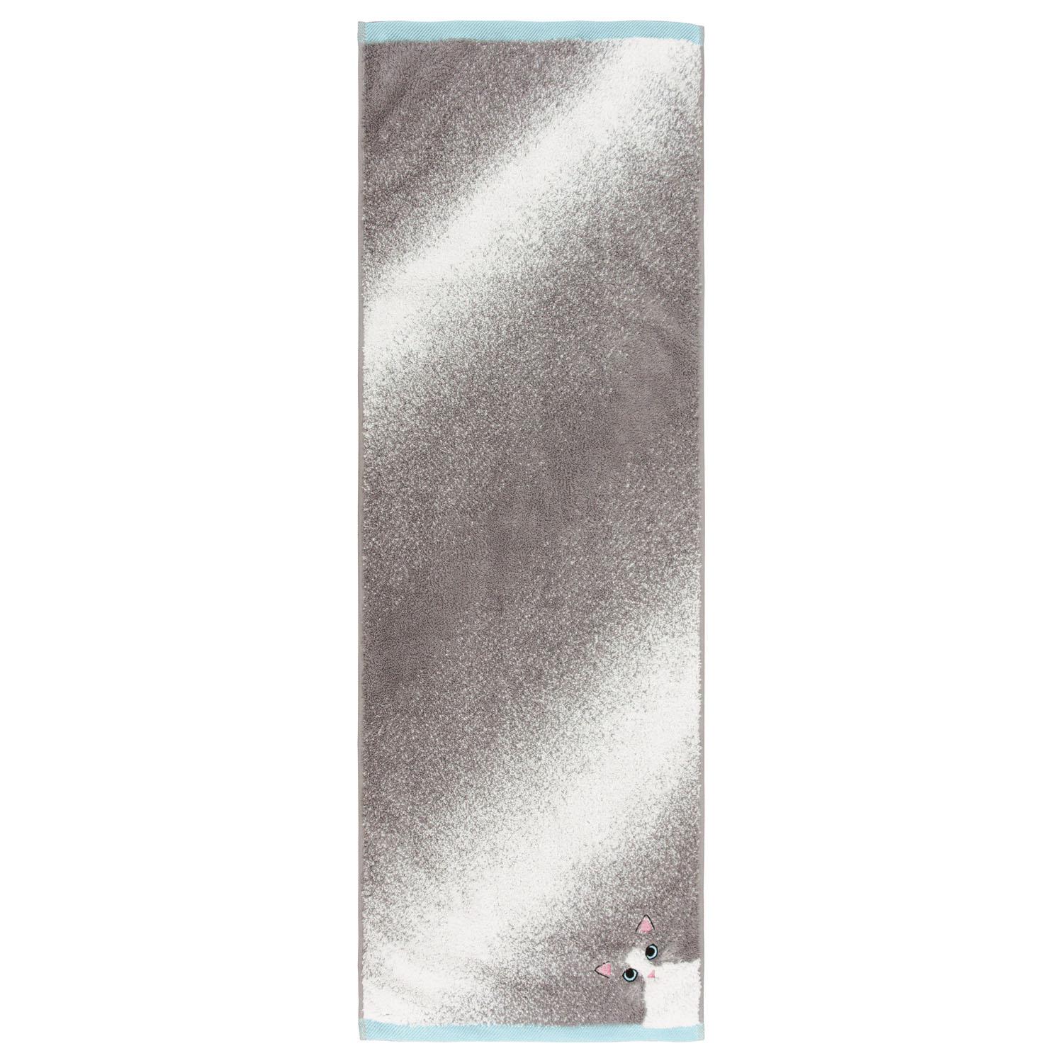 My Cat Long-Haired Face Towel 03 Blue/Hachiware