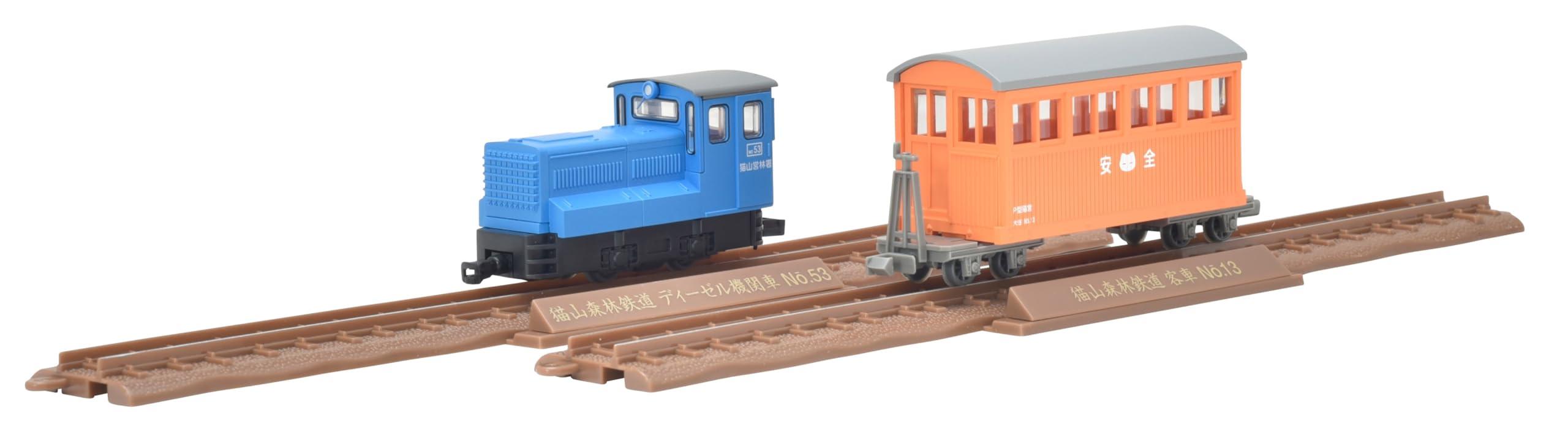 Railway Collection Tetsukore Narrow Gauge 80 Koyama Forest Railway Diesel Locomotive Blue + Passenger Car 2-Car Set D Diorama Accessories