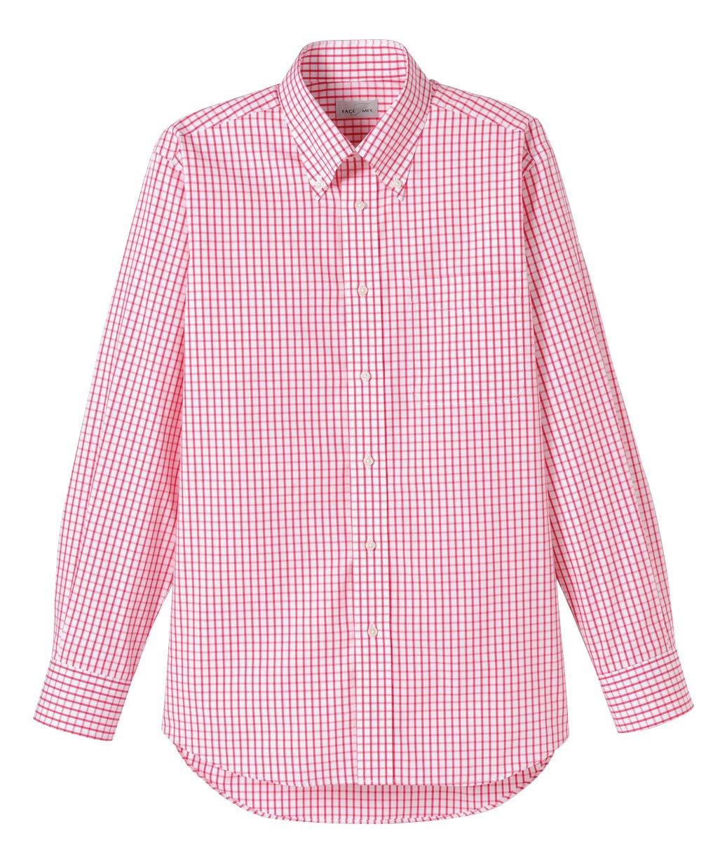 [Face Mix] Graph Check Long-Sleeve Shirt FB4506U 3 Red S