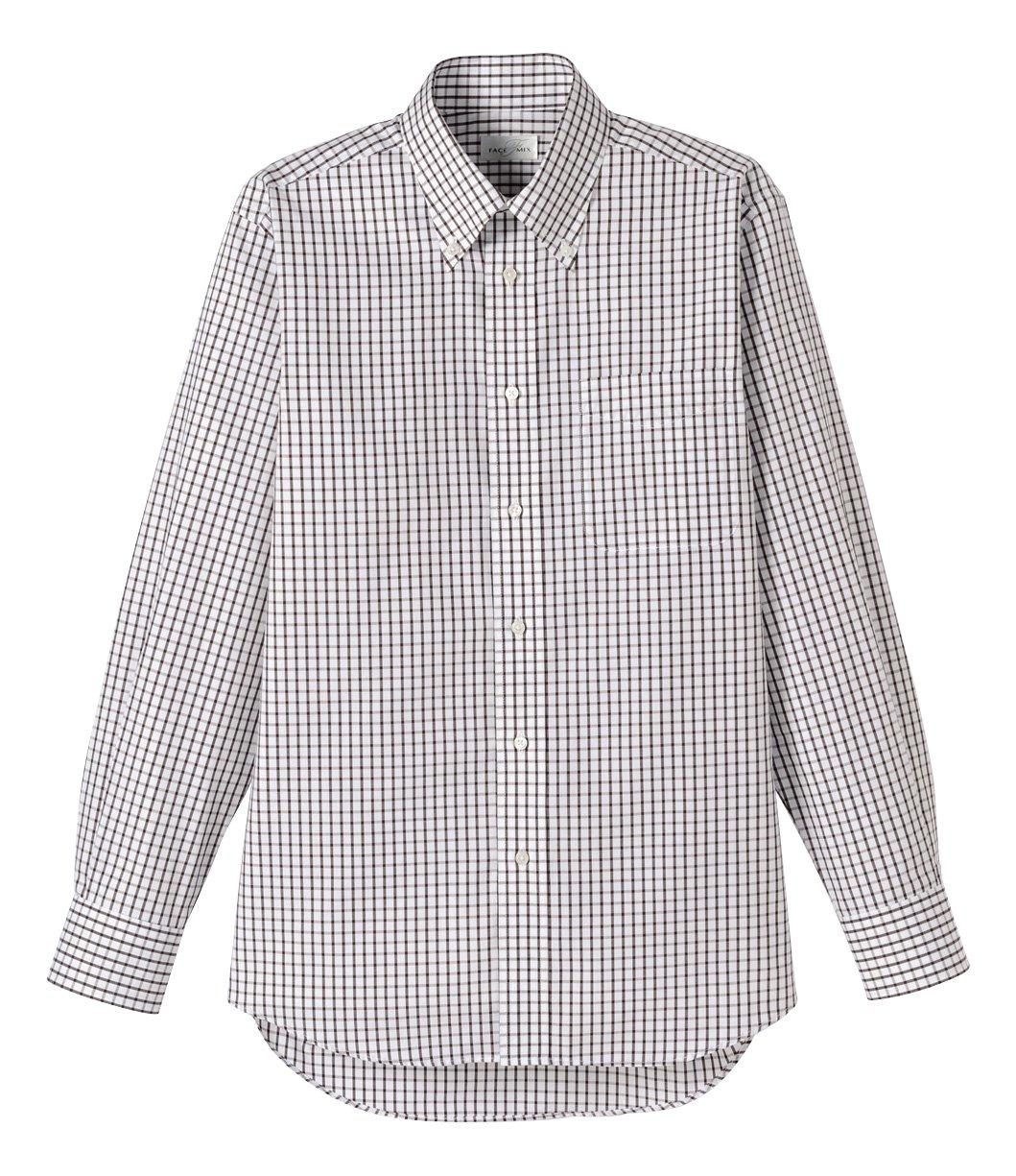 [Face Mix] Graph Check Long-Sleeve Shirt FB4506U 5 Brown S