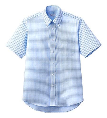 [Face Mix] Graph Check Short-Sleeve Shirt FB4507U 7 Blue S