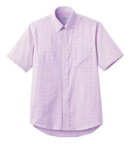[Face Mix] Graph Check Short-Sleeve Shirt FB4507U 19 Purple 3L